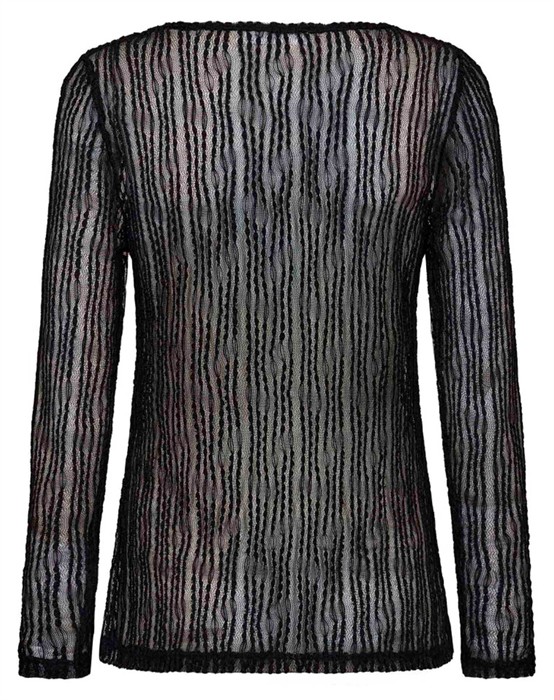 Barb CC Oneck Bluse - Black